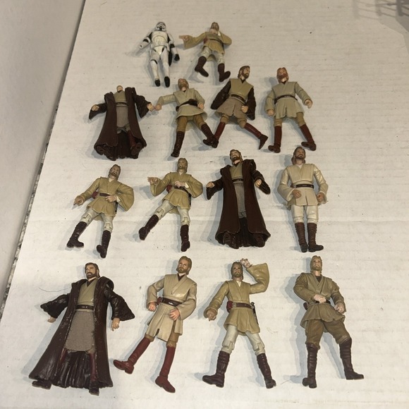 Star‎ Wars Action Figure Obi Wan Jedi Army Lot 13 Ewan McGregor J6